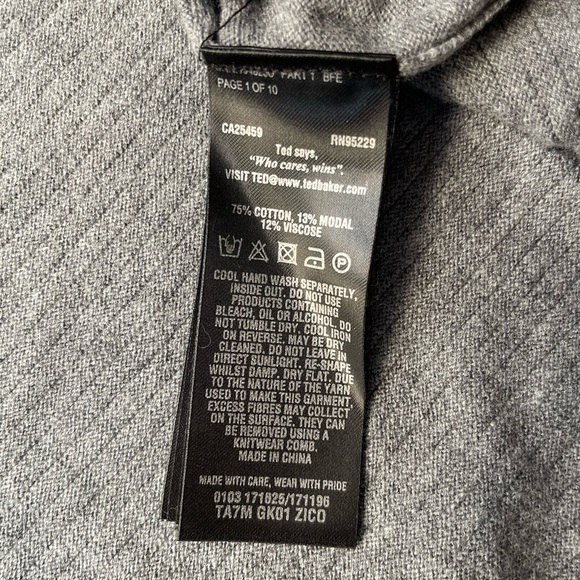 Ted Baker London Gray Short Sleeve Crewneck Sweater – Size 6 (XL) - Picture 10 of 11